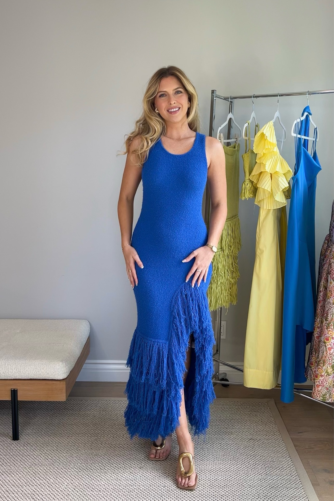 The most stunning shade of blue. A fun fashion forward dress for a summer wedding. 