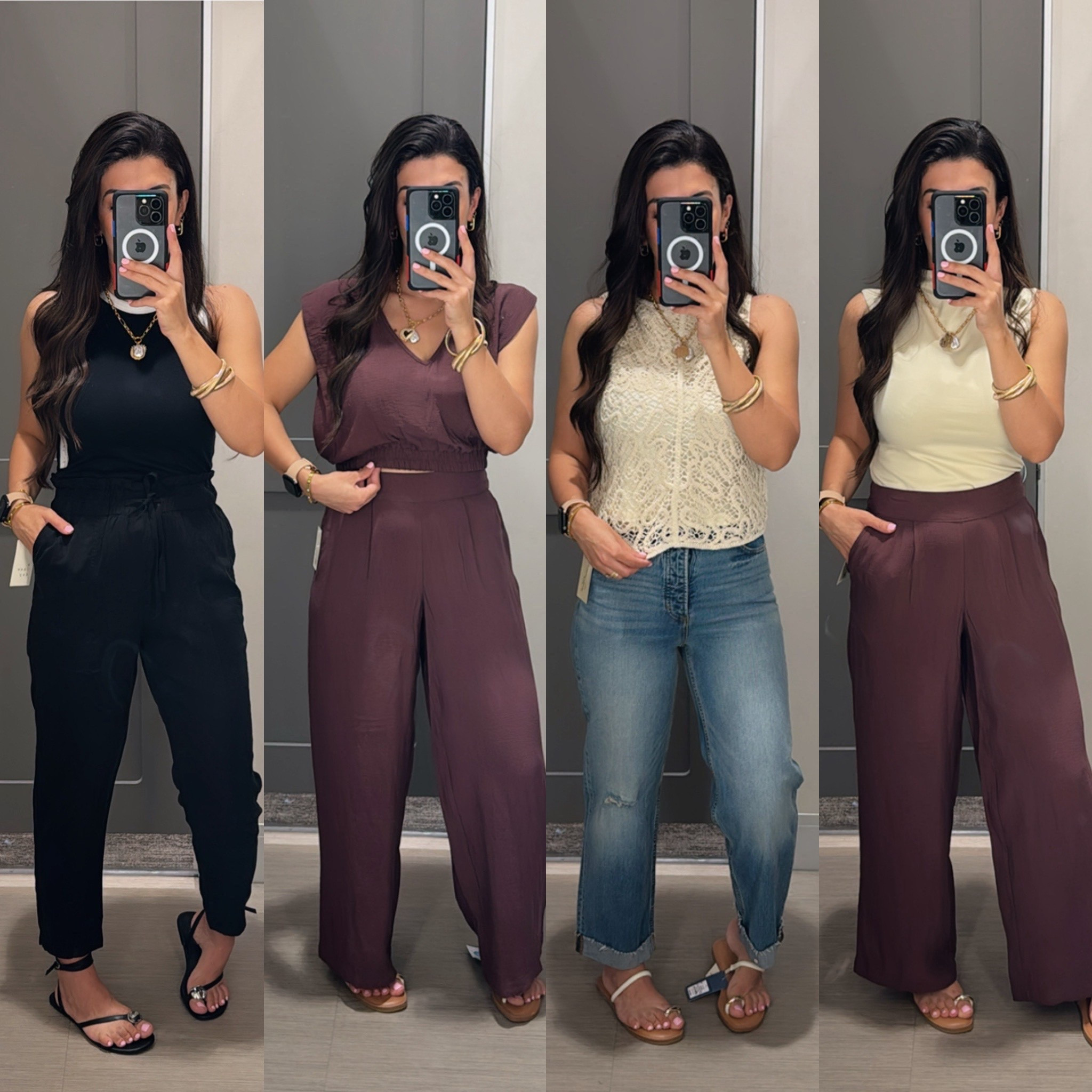 A New Day Women's High-Rise Gauze Pull-On Pants – Straight Leg, 88% Rayon – 30.5" Inseam