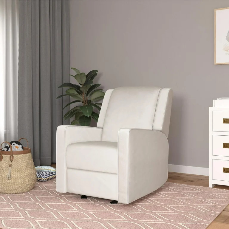 Baby Relax Robyn Rocker Recliner Chair, Pocket Coil Seating, White Linen | Walmart (US)