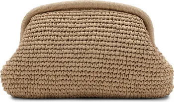 MANGO Natural Fiber Frame Clutch | Nordstrom | Nordstrom