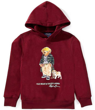 Polo Ralph Lauren Big Boys Long-Sleeve Polo Bear Fleece Hoodie | Dillard's | Dillard's