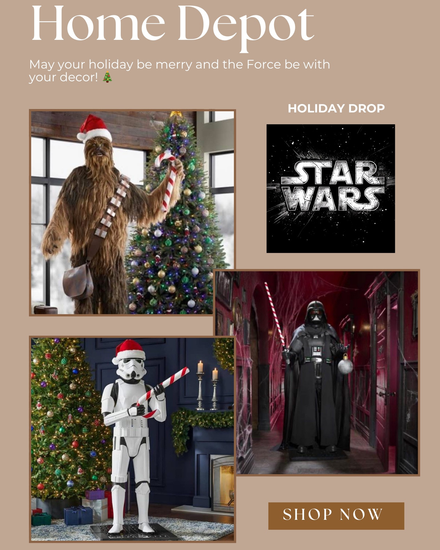 Deck the halls with a galaxy far, far away! 🌌🎄 Star Wars holiday decor has landed at Home Depot—grab your favorites before they vanish like the Millennium Falcon at lightspeed! 🛠️✨ #StarWarsHoliday #HomeDepotFinds #HolidayVibes #starwars #darthvader #r2d2 #holiday #movie 

#LTKHome #LTKSeasonal