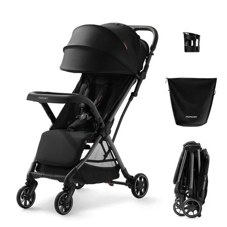 Momcozy ClickGo Lightweight Stroller, Compact Travel Stroller for Airplane with One-Click Fold, Baby Stroller and Toddler Stroller with Large Canopy for Kids from 6 Months to 50 Lbs | Walmart (US)