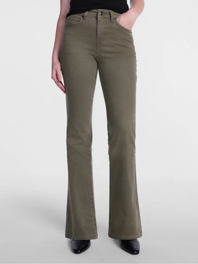 Scenario Women's Mid Rise Bootcut Jeans, Sizes 0-20, 0S-20S, 4L-14L | Walmart (US)