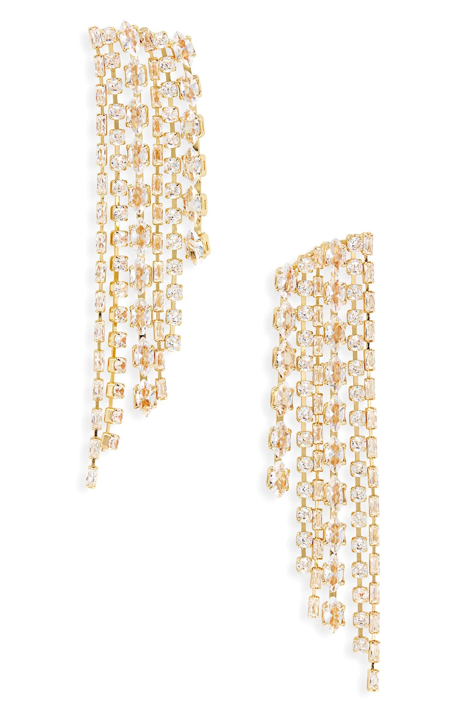 BaubleBar Mixed Crystal Fringe Drop Earrings | Nordstrom | Nordstrom