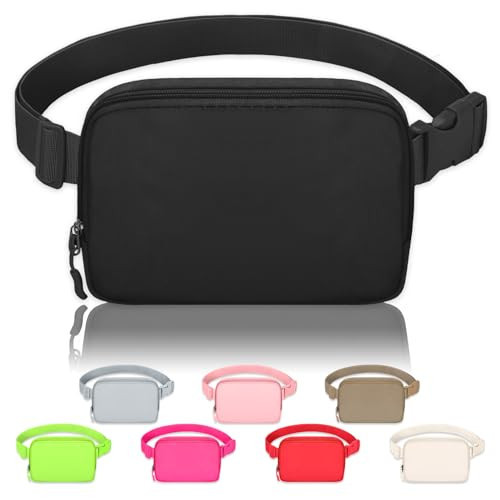 Fanny Packs For Women Men - Fanny Pack Crossbody Bags - Over The Shoulder Fanny Pack - Belt Bag With Adjustable Strap - Fashion Cross Body Fanny Pack For Running Workout Hiking Travel(Black） | Amazon (US)