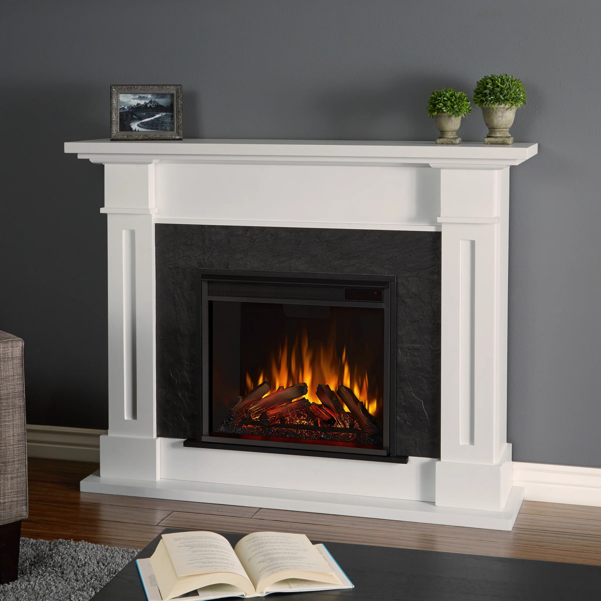 Kipling 54" Electric Fireplace by Real Flame | Wayfair North America