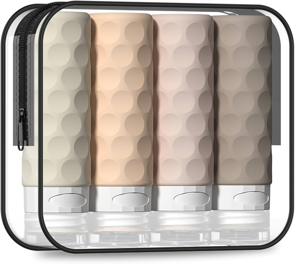 Travel Bottles for Toiletries, 4pcs Tsa Approved 3oz Travel Size Containers, BPA Free Leak Proof ... | Amazon (US)