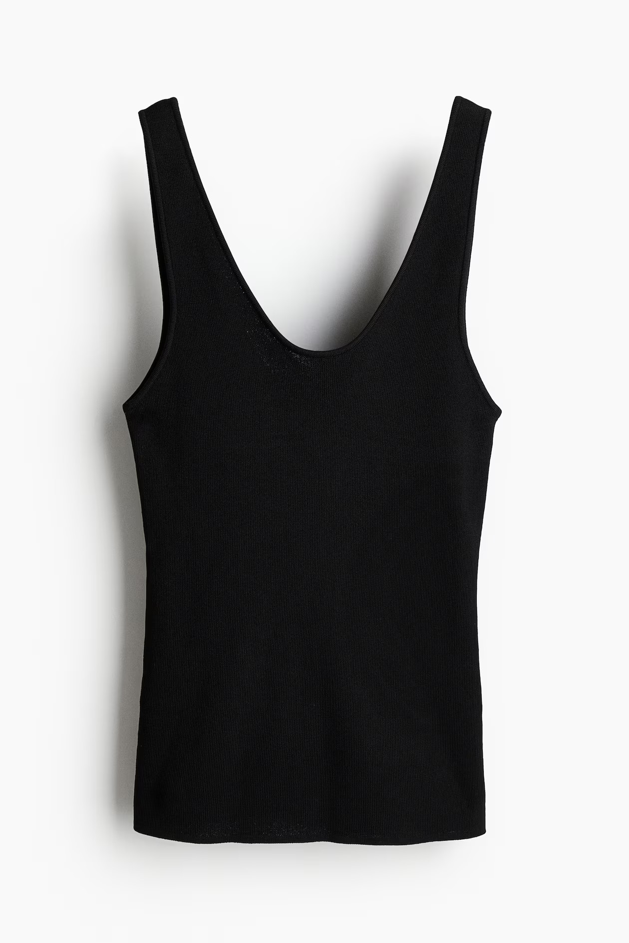 Knitted vest top - Black - Ladies | H&M GB | H&M (UK, MY, IN, SG, PH, TW, HK)