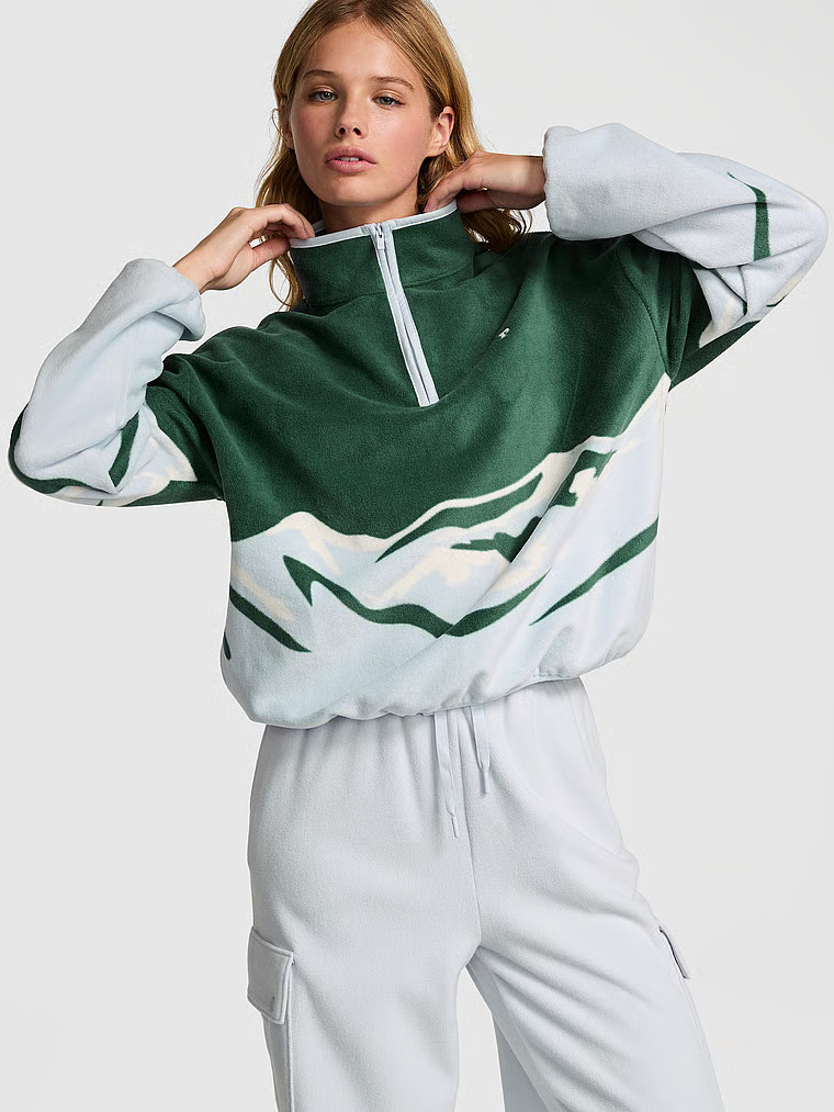 Buy Micro Fleece Half-Zip Jacket - Order Hoodies & Sweatshirts online 5000010034 - PINK US | Victoria's Secret (US / CA )