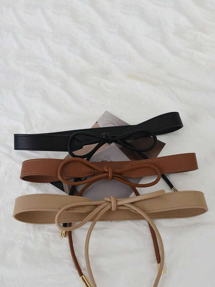 1 Piece Of Women's Fashion Design Bow Belt, Simple And Versatile, Can Be Paired With Dresses, Swe... | SHEIN