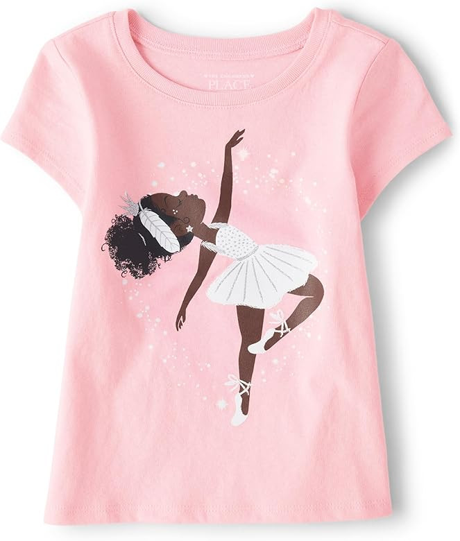 The Children's Place Toddler Girls Short Sleeve Graphic T-Shirt | Amazon (US)