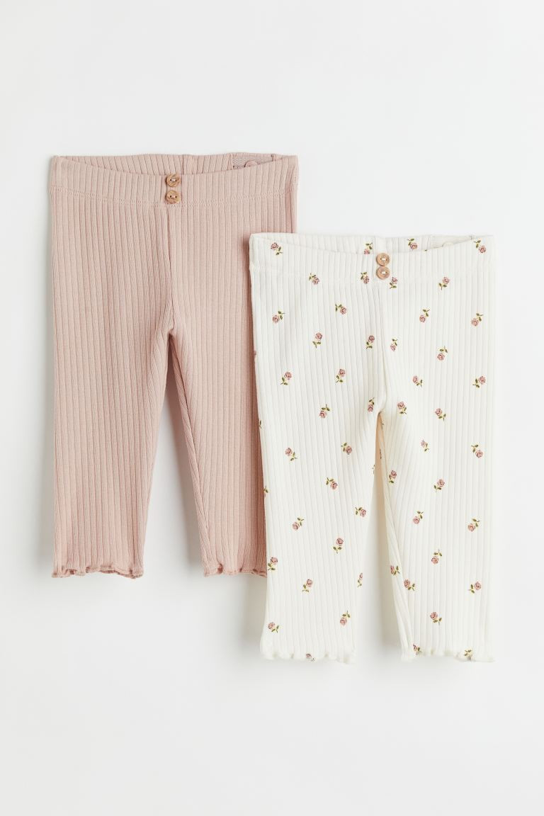 2-pack Ribbed Leggings | H&M (US + CA)