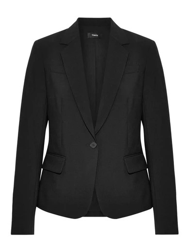 Theory - Gabe Wool-blend Crepe Blazer - Black | NET-A-PORTER (US)