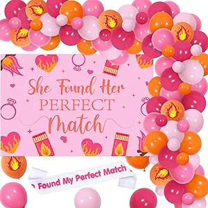 She Found Her Perfect Match Bachelorette Decor for Women Match Made in Heaven Bachelorette Balloo... | Amazon (US)