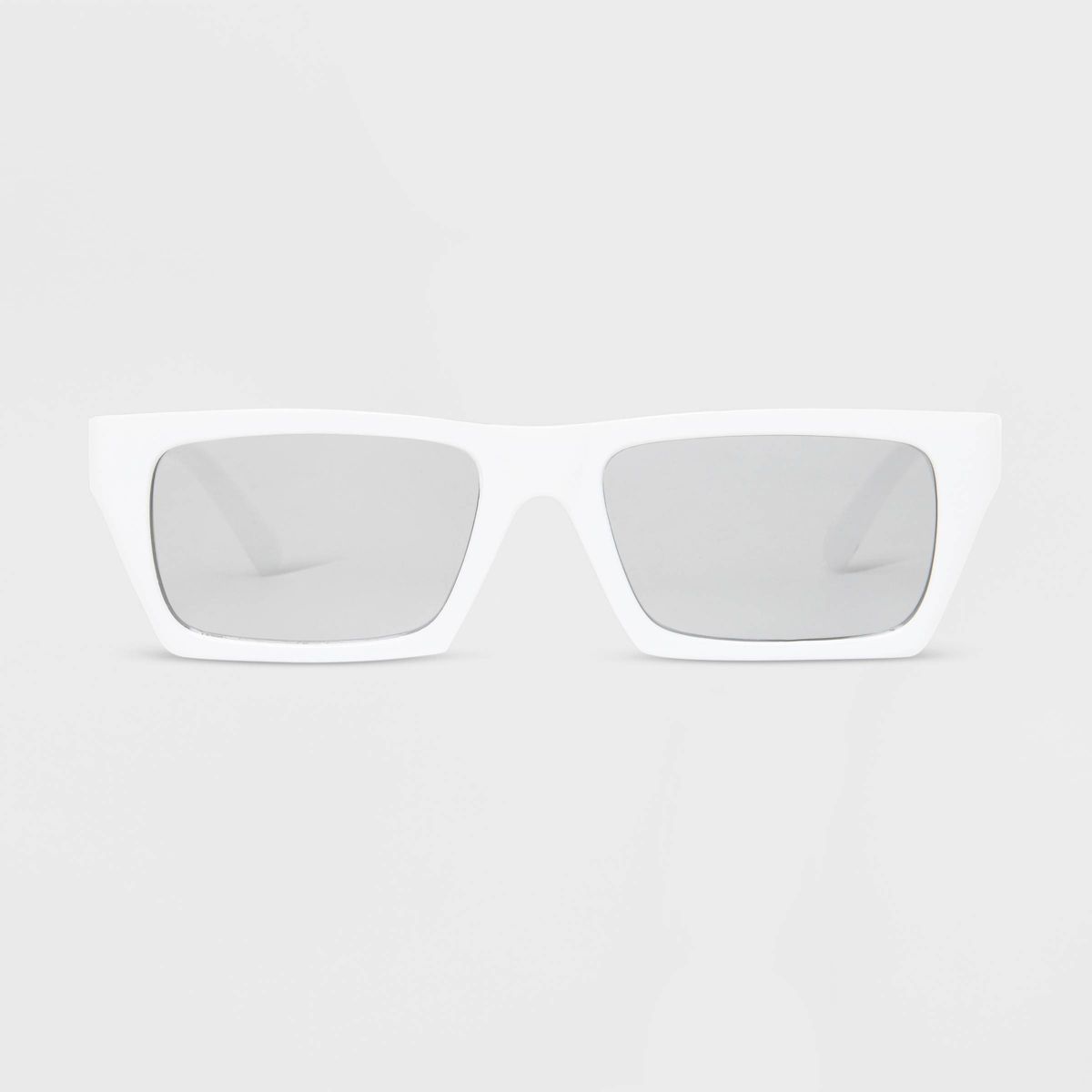 Men's Shiny Plastic Rectangle Sunglasses - Original Use™ White | Target