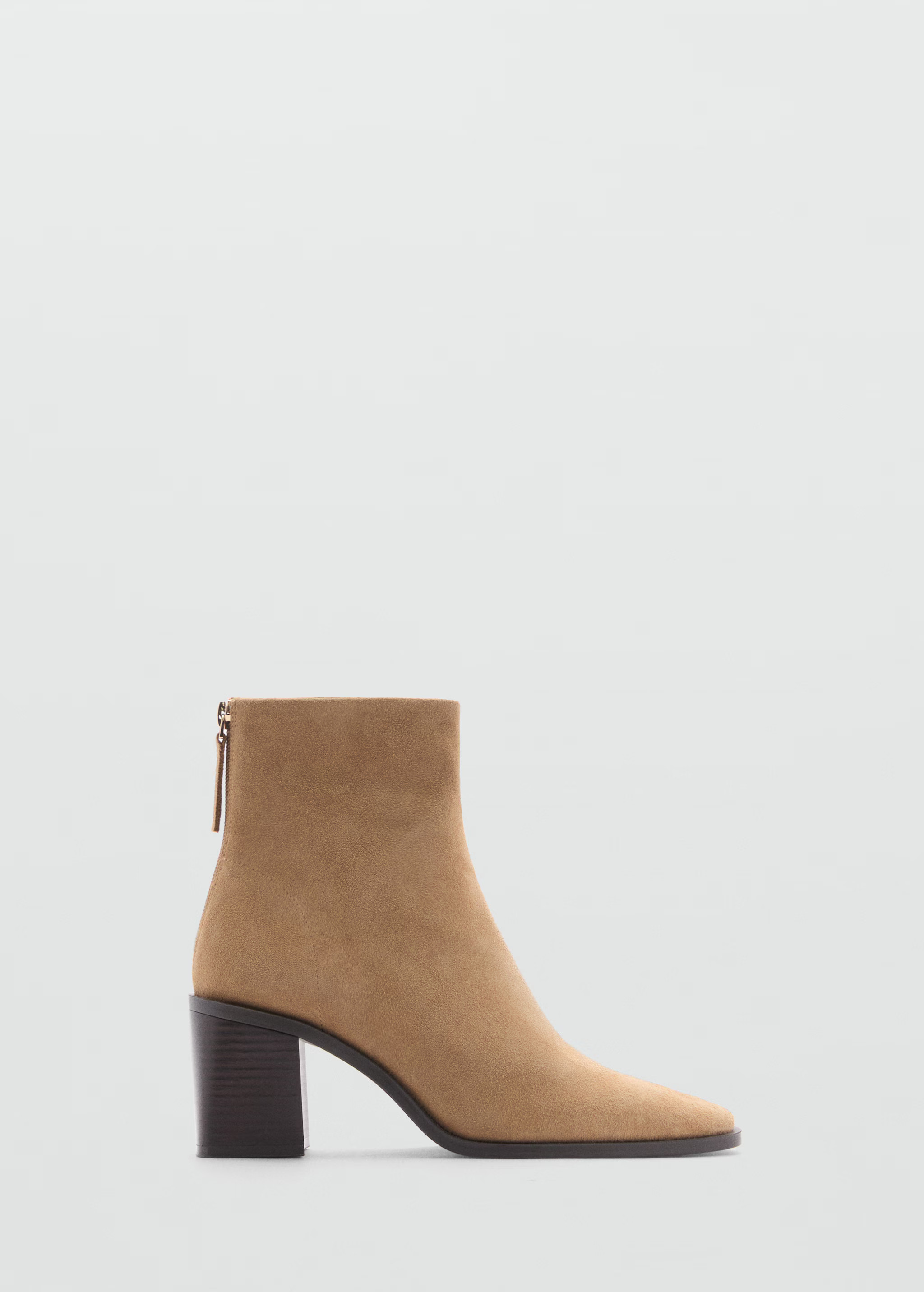 Heel leather ankle boot - Woman | MANGO USA | MANGO (US)