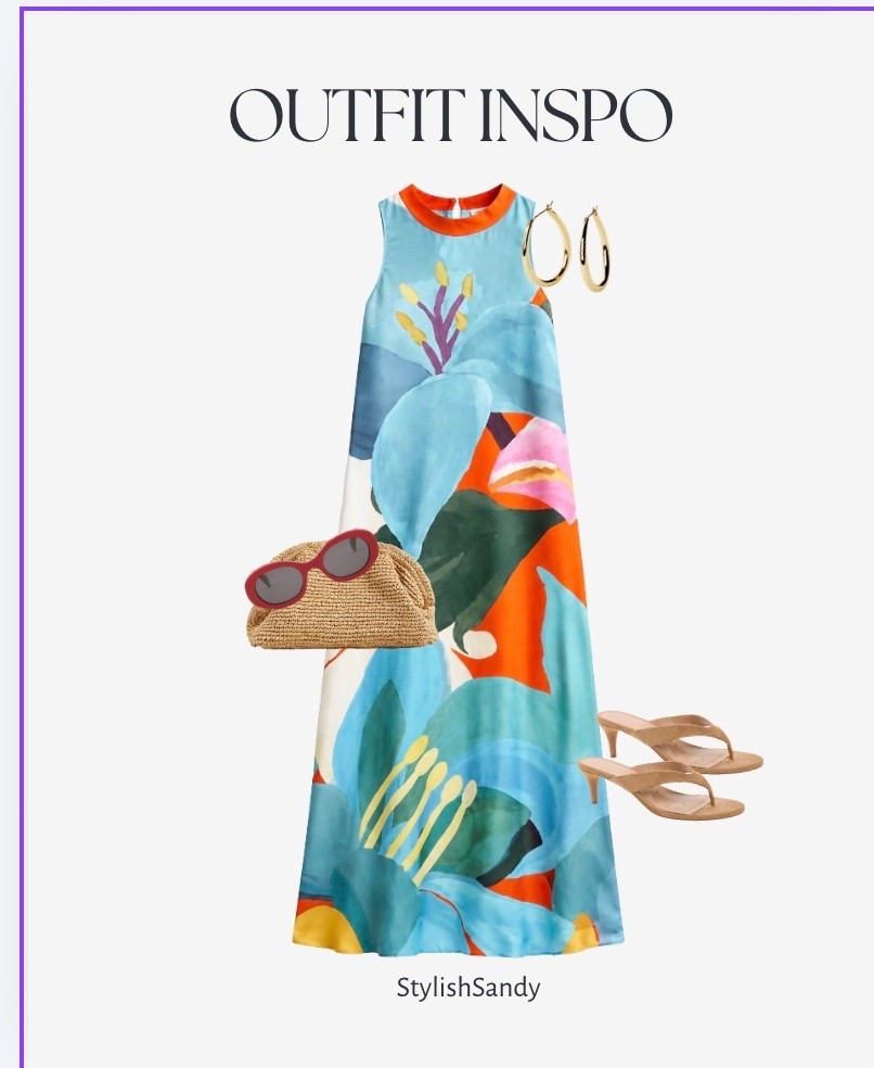 Summer vacation Outfit Inspo

Farm Rio dress, raffia bag, sunnies, hoops, and sandals.

#LTKOver40 #LTKSeasonal #LTKTravel