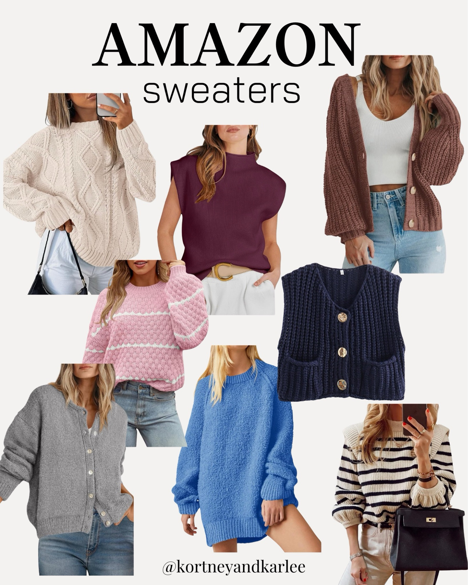 Amazon Sweaters!

Kortney and Karlee | #kortneyandkarlee 

#LTKfindsunder50 #LTKfindsunder100 #LTKstyletip
