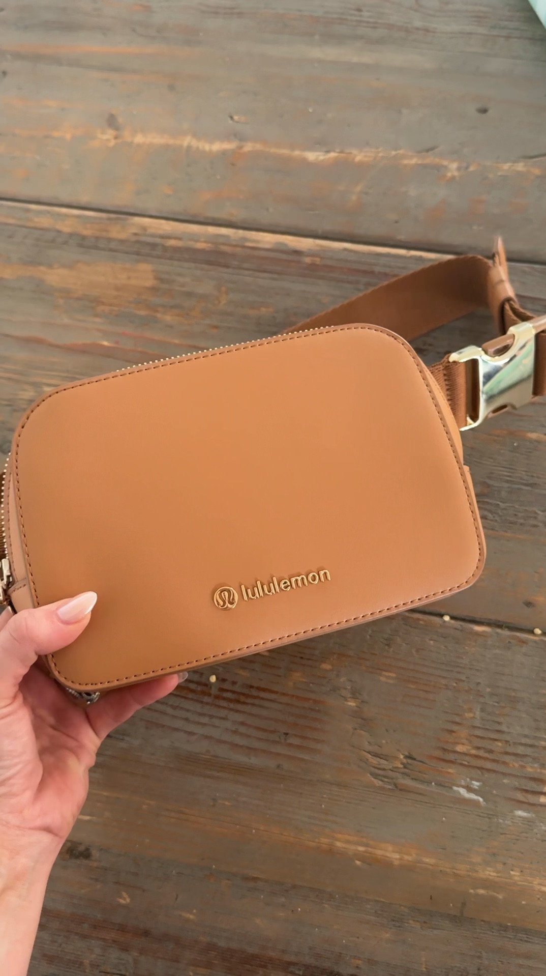 OMG! Look how dang cute this new lululemon crossbody is 😍 it’s the cutest cognac leather alternative with gold detailing!

#LTKFindsUnder50 #LTKActive #LTKSeasonal