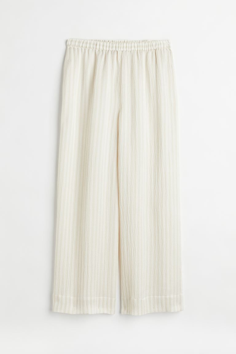 Straight silk-blend trousers | H&M (UK, MY, IN, SG, PH, TW, HK)