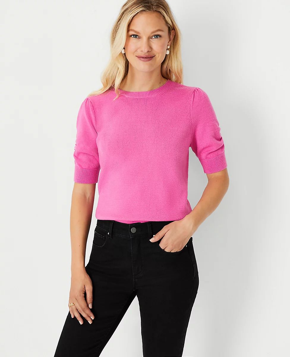 Puff Sleeve Sweater Tee | Ann Taylor (US)