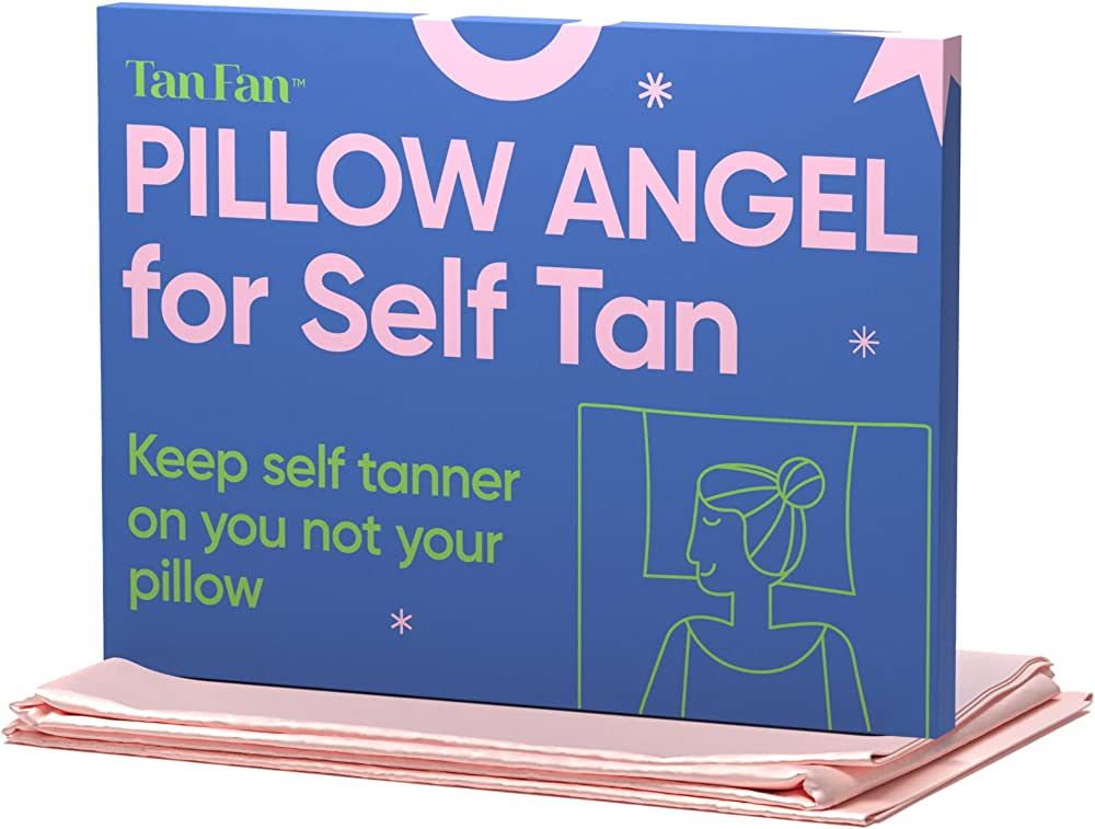 Tan Fan Self Tanner Pillow Angel - Keep Self Tan On Face, Arms, Chest Not Pillow Covers - w Large... | Amazon (US)