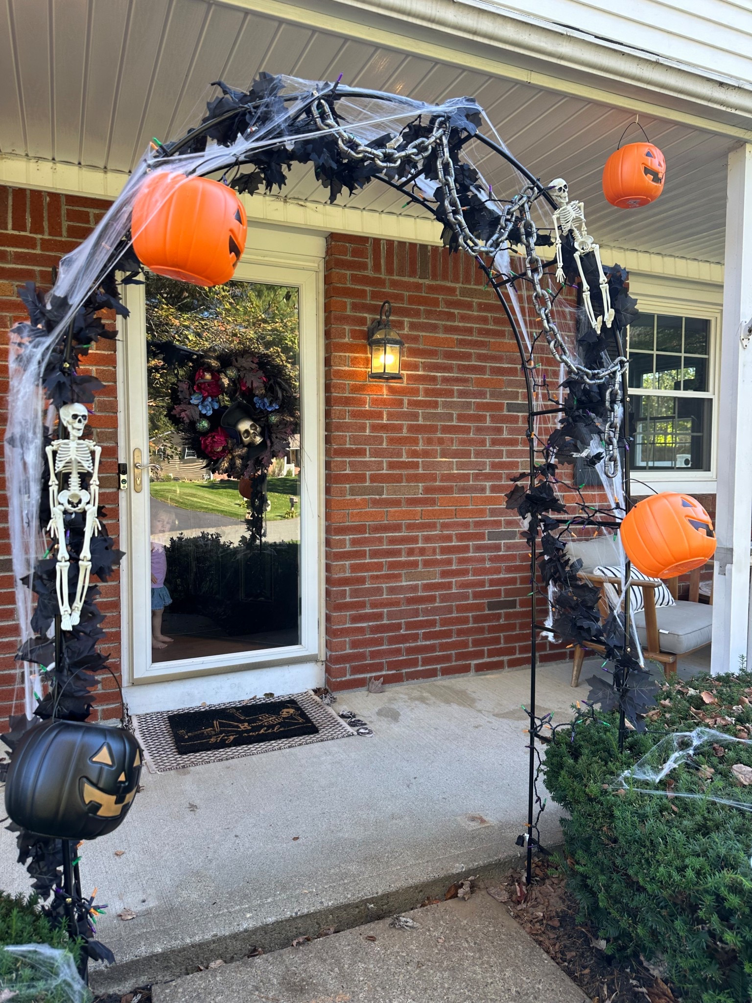 I love how my Halloween arch came together for only $100! 🎃💀👻 