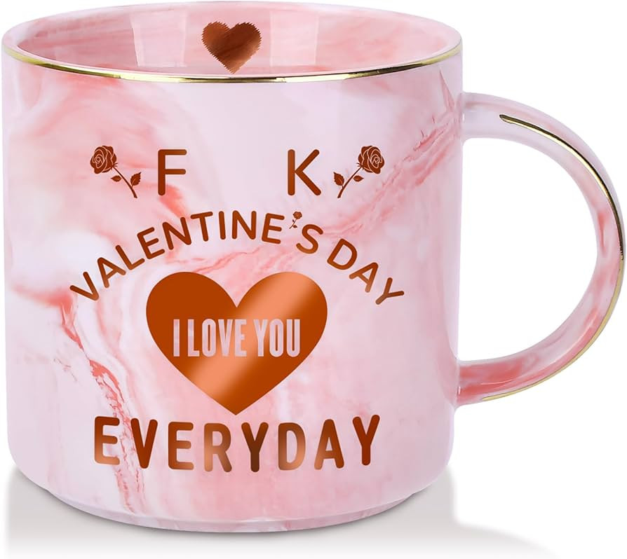 Valentines Day Gifts for Her: 12 OZ Funny Coffee Mug - Galentines Day Gifts for Women Girlfriend ... | Amazon (US)