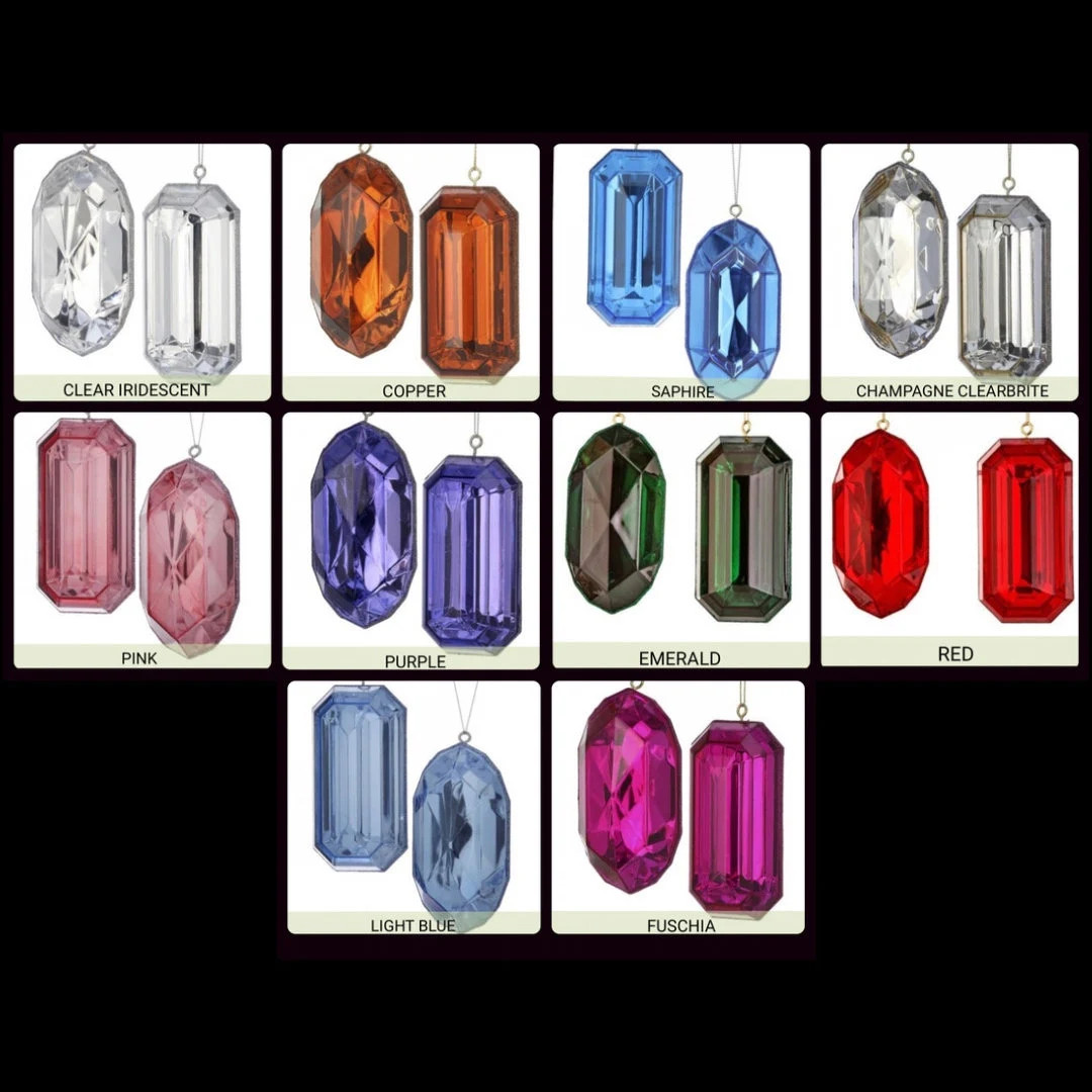 5 Oblong Gem 5 Inch Rectangle Gem Gem Ornament - Etsy | Etsy (US)