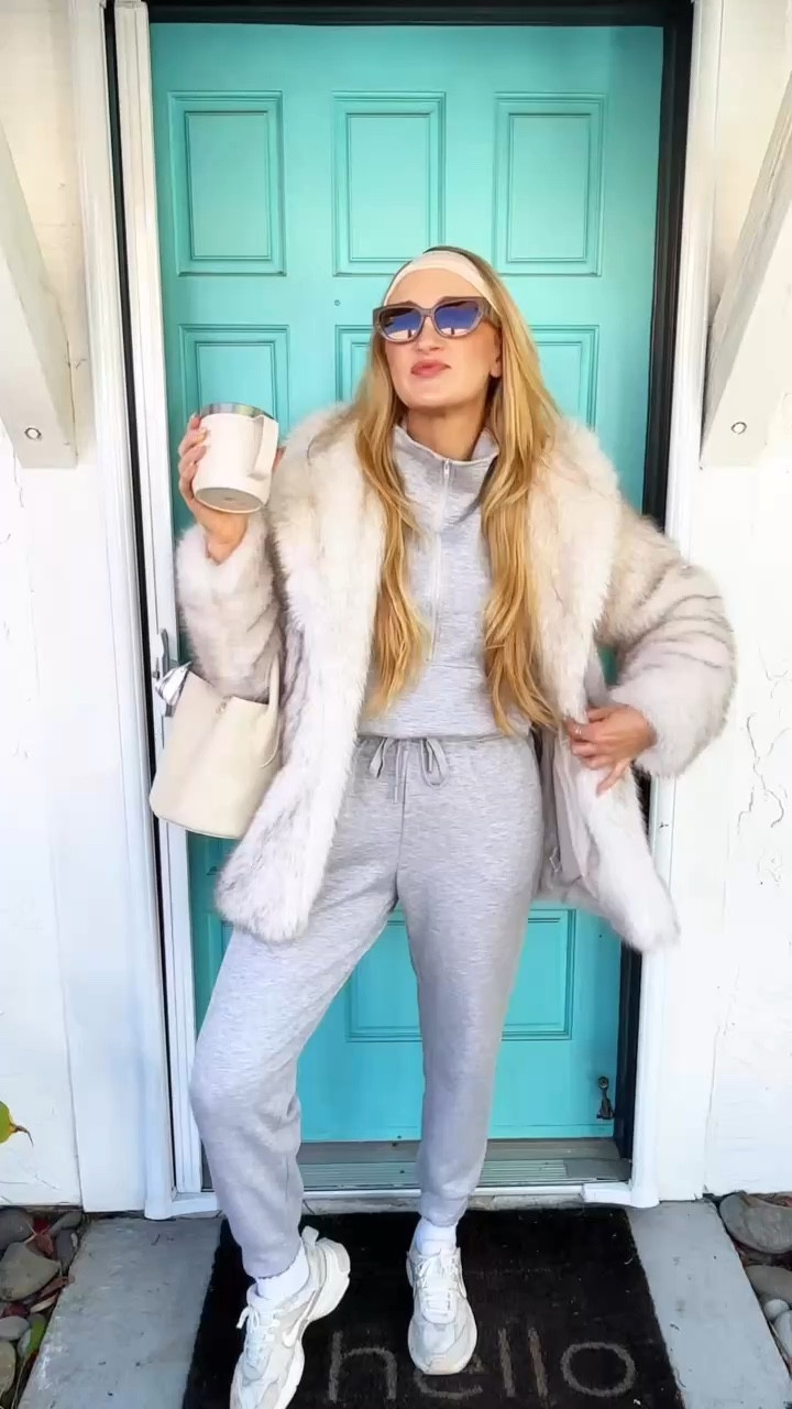 from frazzled mom to chic Slavic baddie ✨ cozy sweatsuit with some sneakers and a faux fur jacket! 

Wearing L in sweatsuit and M in jacket at 140 lbs and 5’7” for reference. 

faux fur jacket, faux fur coat, viral sweatsuit, elevated casual, athleisure elevated, everyday mom fits, casual outfits, comfy cute, how to elevate loungewear, Amazon set, mom ootd

#LTKdayinmylife #LTKootd #LTKmomlife