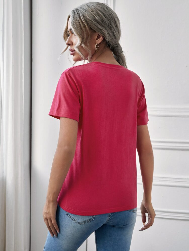 Basics Vlak T-shirt | SHEIN