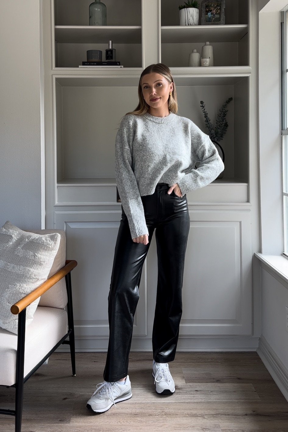 Elevated Casual Fall / Winter Outfit
Sweater in S | 90s relaxed faux leather pants in 27 | size up in new balance sneakers

#LTKstyletip #LTKworkwear #LTKSeasonal