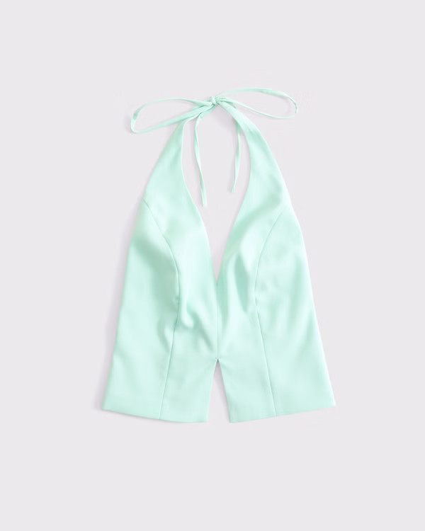Women's Tailored Halter Vest | Women's Tops | Abercrombie.com | Abercrombie & Fitch (US)