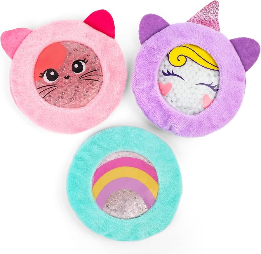 LotFancy Kids Ice Packs for Boo Boos, 3 Pack, Reusable Hot Cold Packs with Cute Plush Sleeves, Sm... | Amazon (US)