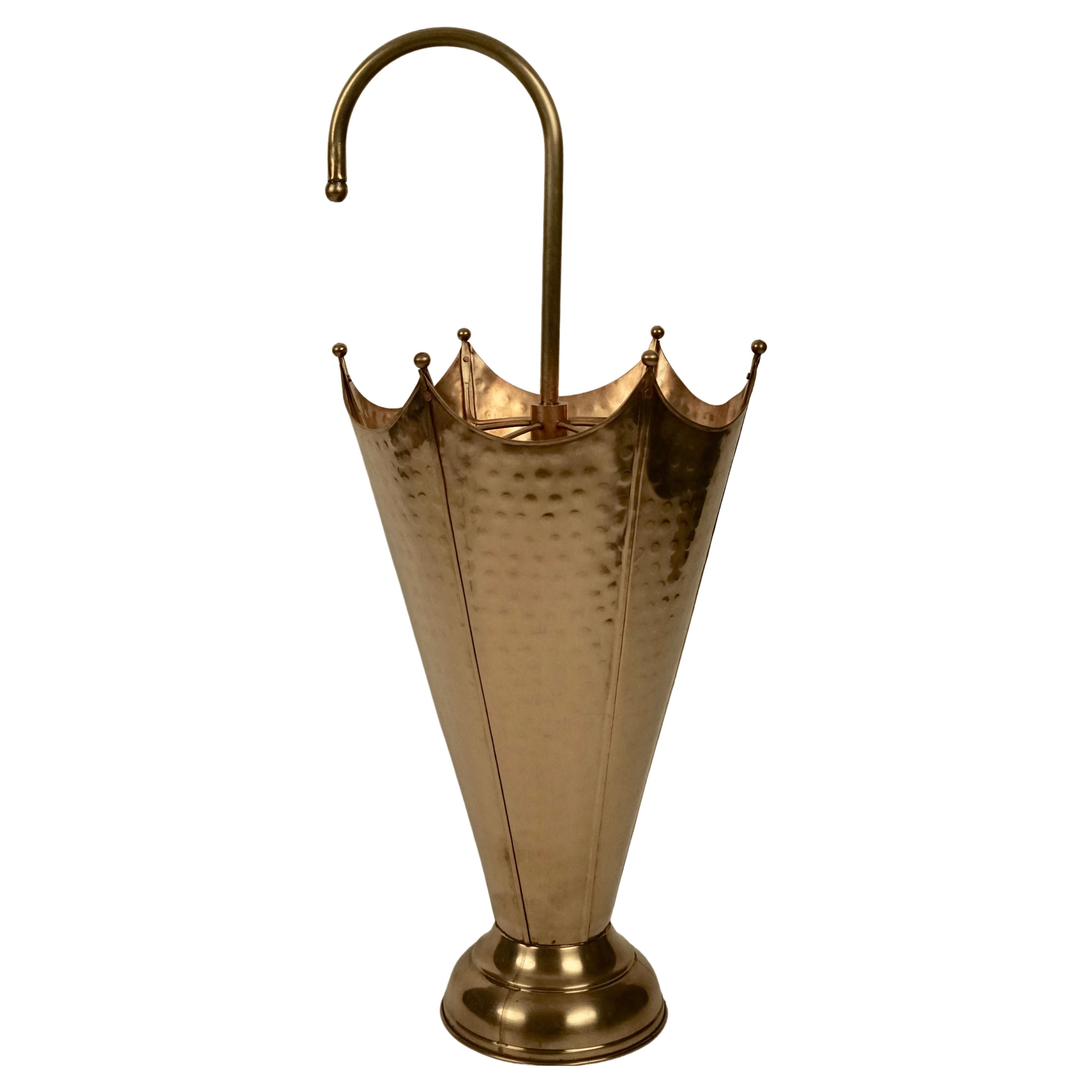 Mid-Century Brass Umbrella Stand Made in Austria | 1stDibs