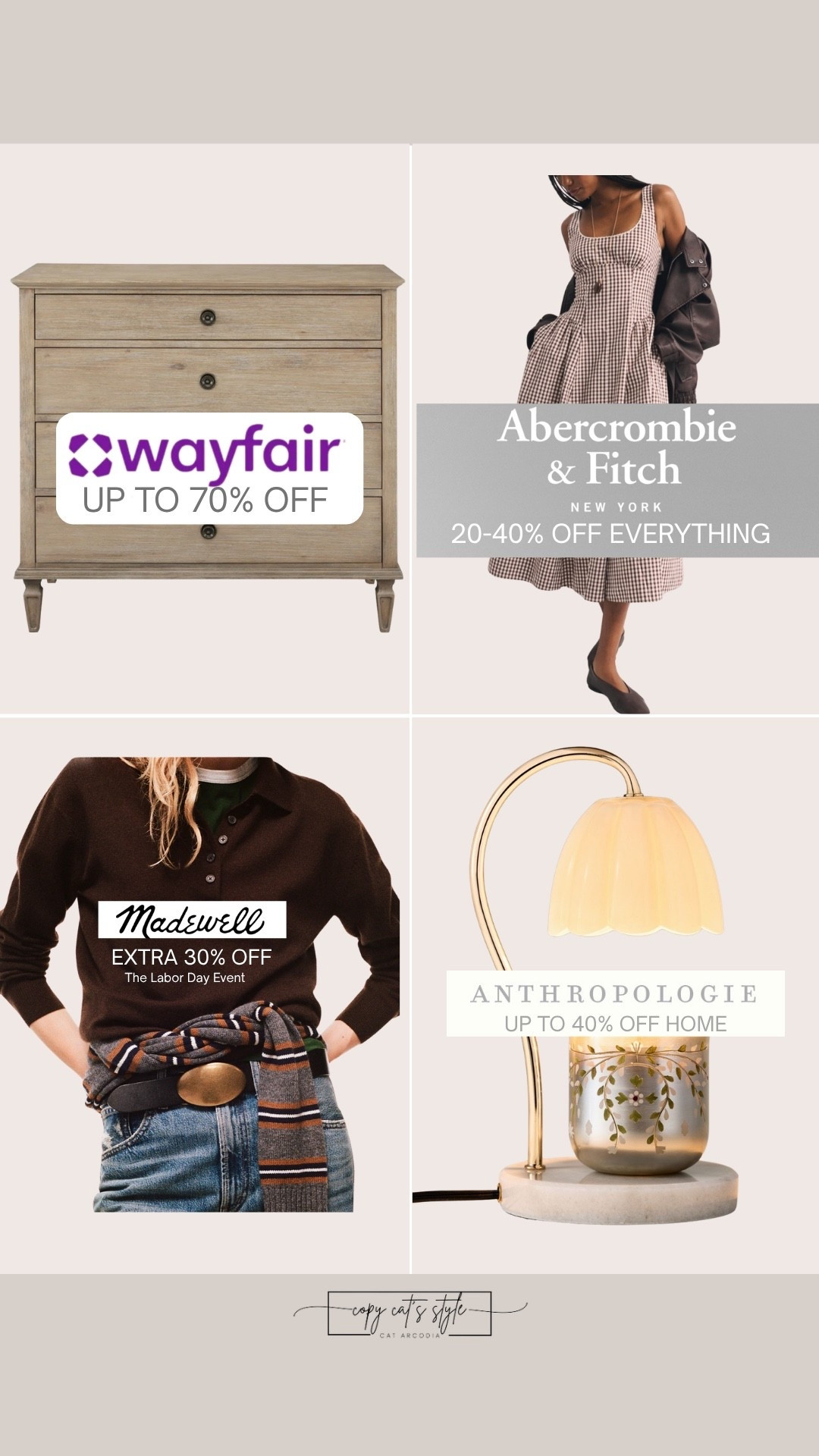 Shop all the Labor Day weekend sales! Wayfair, Abercrombie, Madewell, Anthropologie

#LTKOver40 #LTKSaleAlert #LTKHome