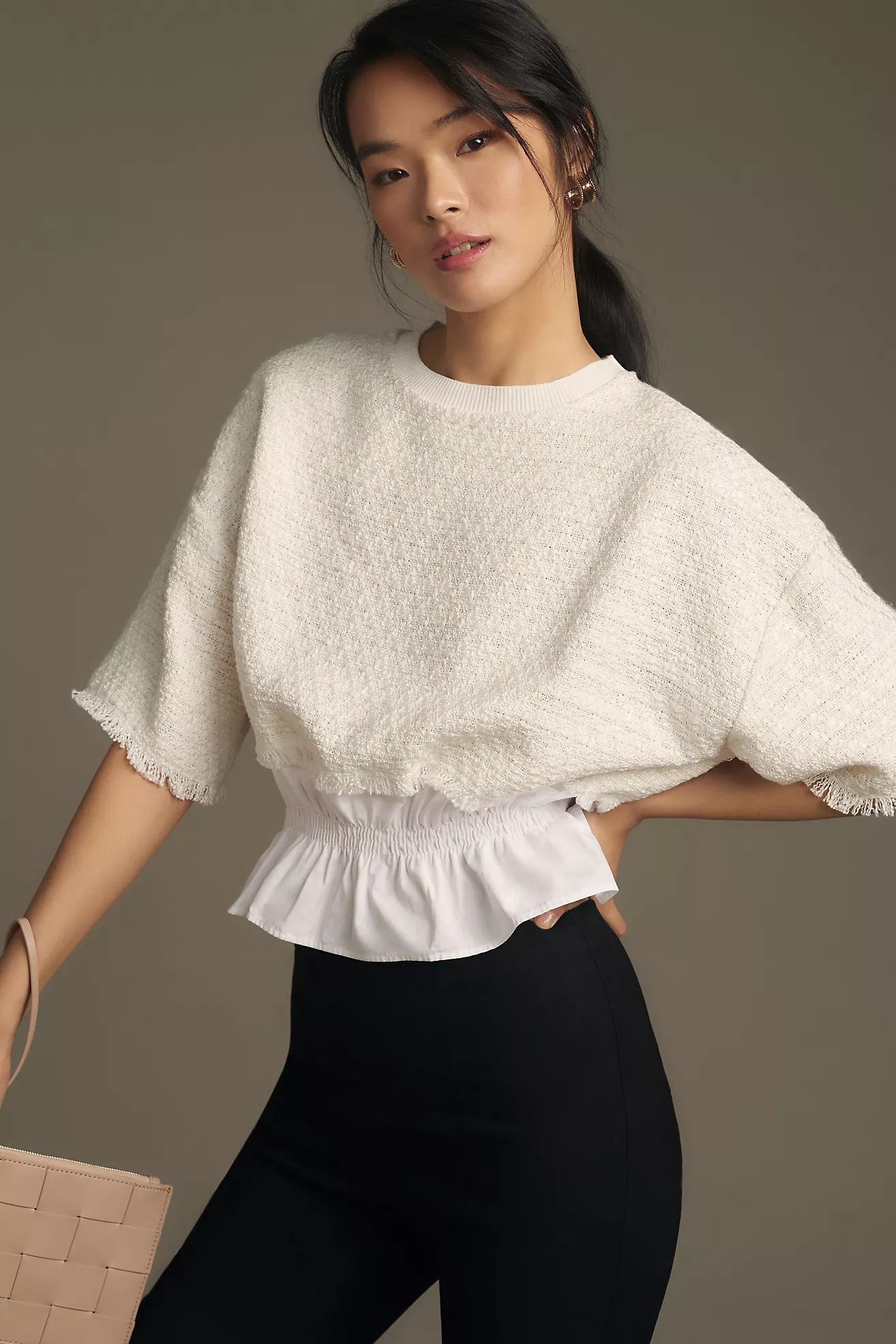 Maeve Tweed Ruffle Twofer Blouse | Anthropologie (US)