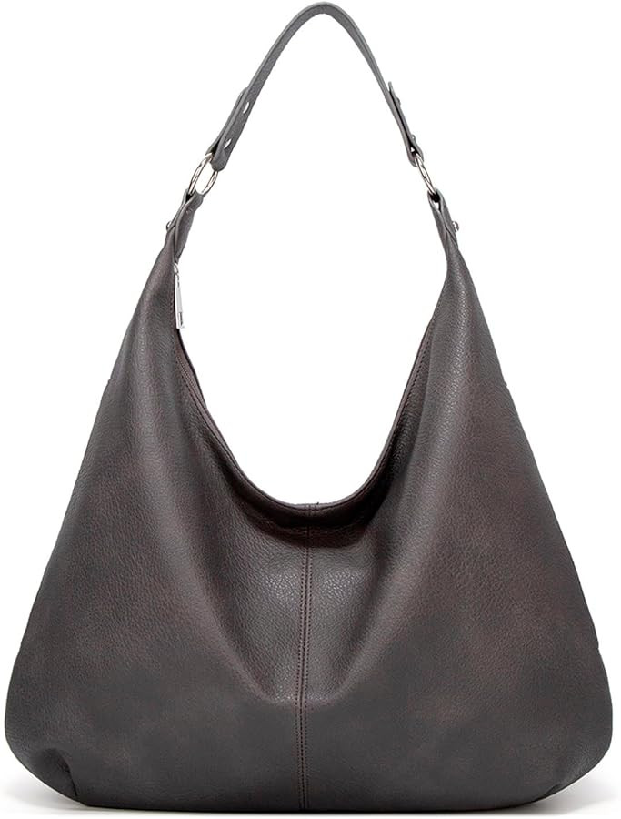 Ashioup Hobo Bags for Women Soft PU Leather Shoulder Bag Vintage Slouchy Handbag with Zipper | Amazon (CA)