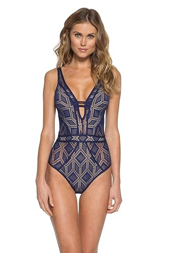 Becca by Rebecca Virtue Women's Color Play Plunge One Piece Swimsuit Swimsuit | Amazon (US)