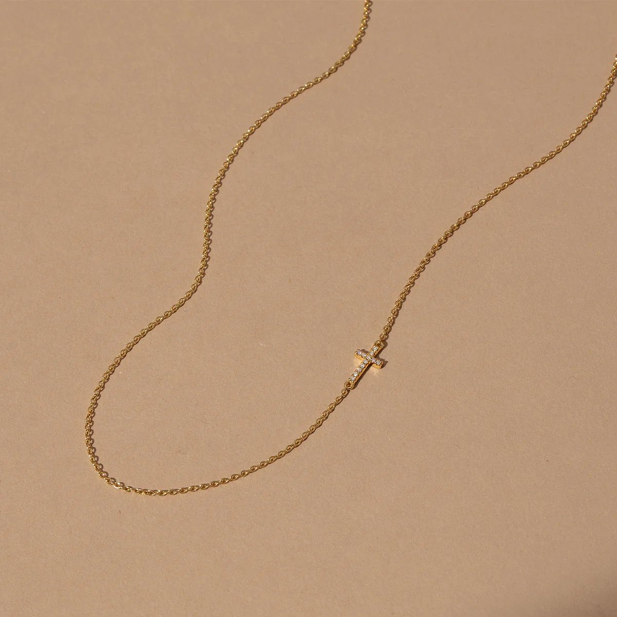 Side Cross Vermeil Necklace | Uncommon James