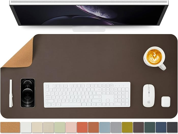 Cork Desk Mat - Dual-Sided Desk Pad for Office and Home - Desk Organization and Accessories - Ide... | Amazon (US)