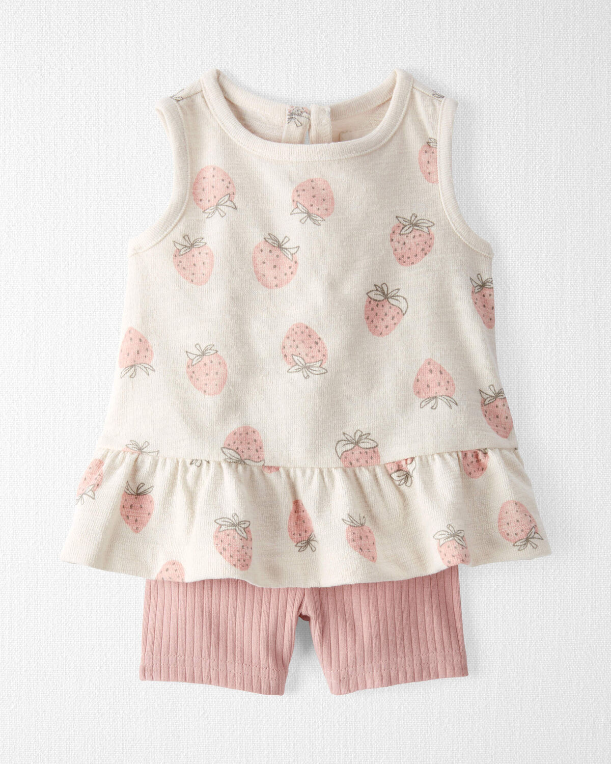 Strawberries & Cream Print Baby 2-Piece Sun Set Made with Organic Cotton | carters.com | Carter's