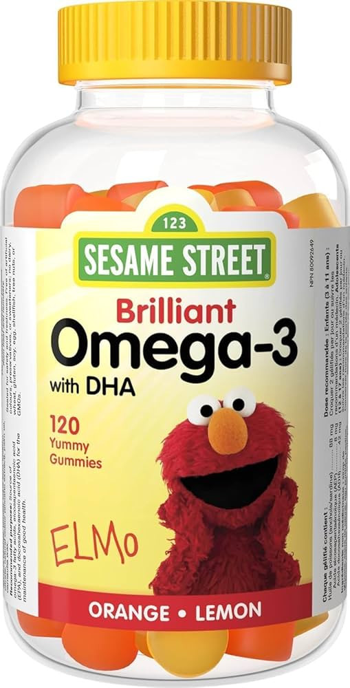 Sesame Street Brilliant Omega-3 Kids Gummy with DHA by Webber Naturals, 120 Gummies, For Children... | Amazon (CA)