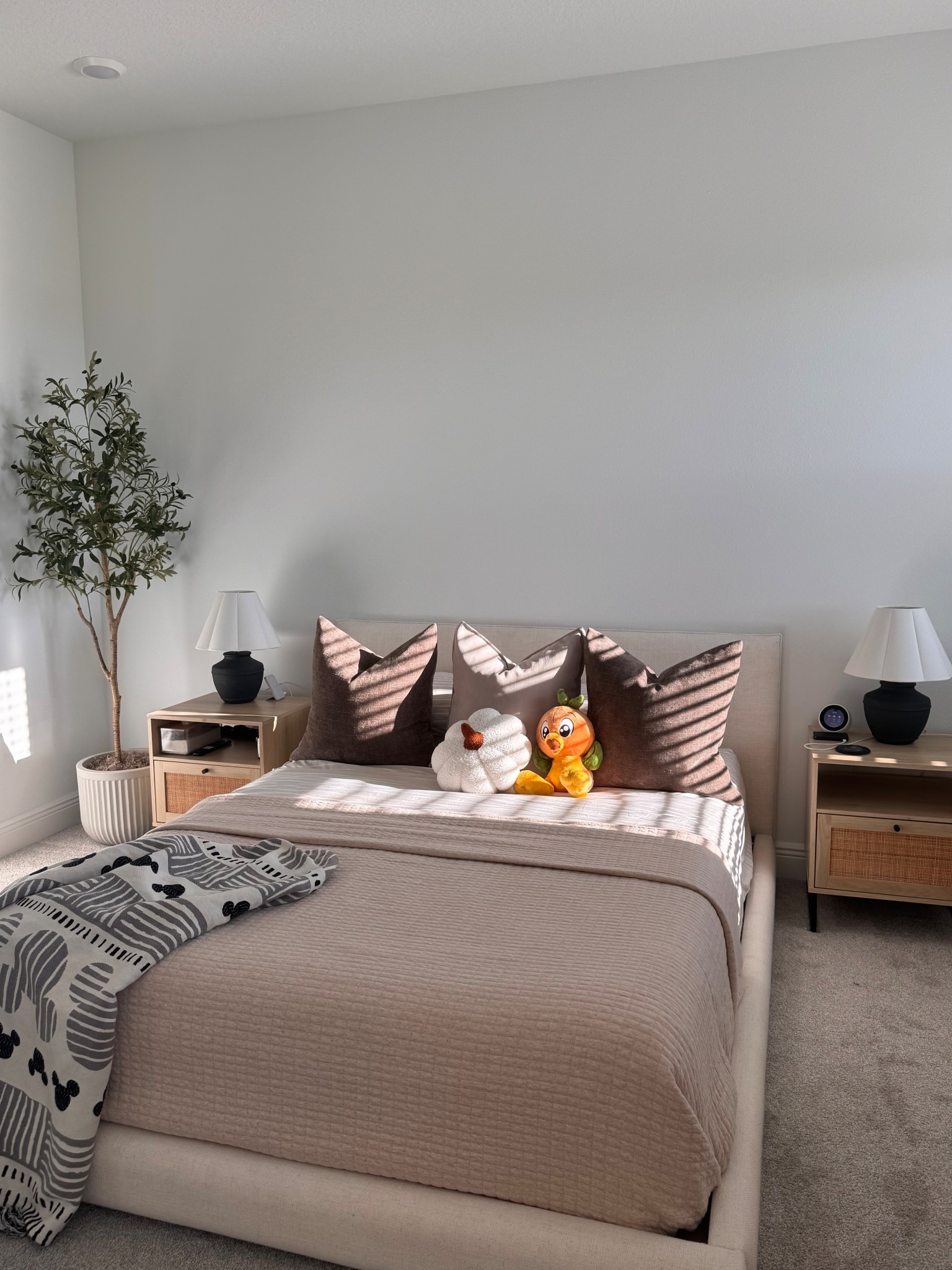 Obsessed with the sun light that shines through perfectly every morning that I make the bed 🛏️☀️🕶️

#ltkhome #bedroomdecor 