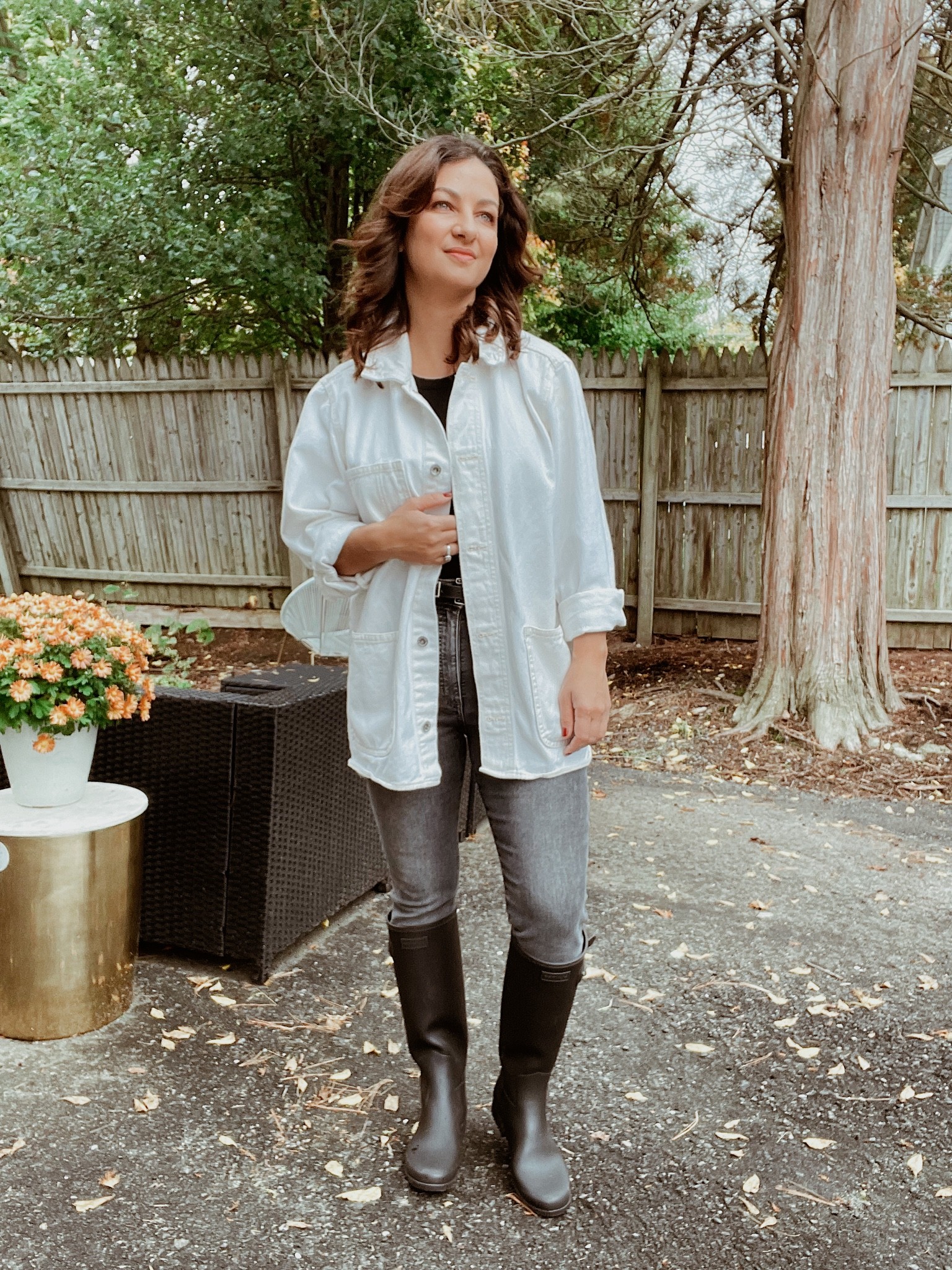 I present to you my fall uniform. 
Shacket, jeans and rain boots. 
I totally recommend this boots. They are so comfortable and I wear them all the time. You can also add the inserts for the cold days.


#LTKSeasonal #LTKshoecrush #LTKstyletip