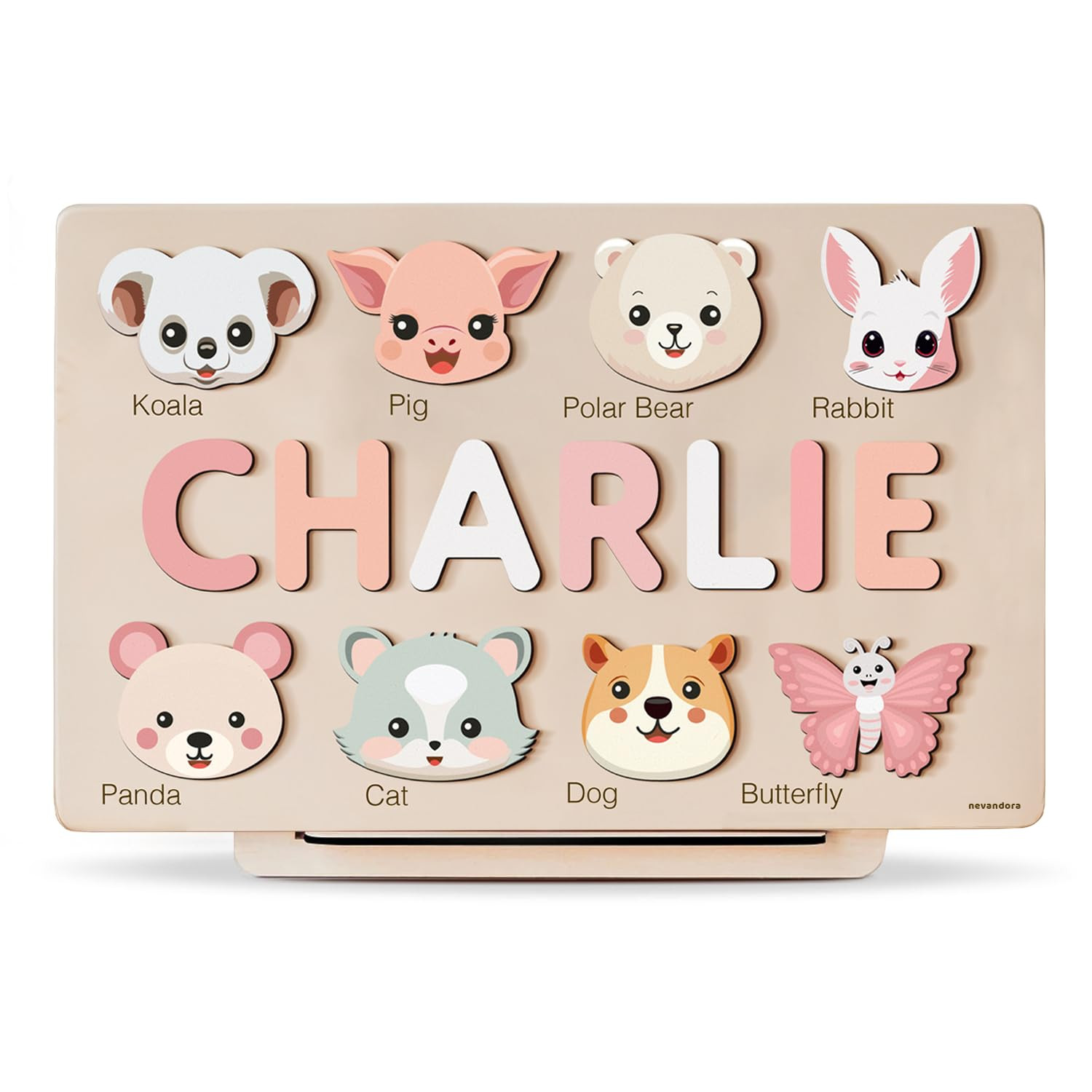 Custom Baby Name Puzzle with Animals, Baby Girl and Boy Gift, Personalized Puzzles for Toddlers, ... | Amazon (US)