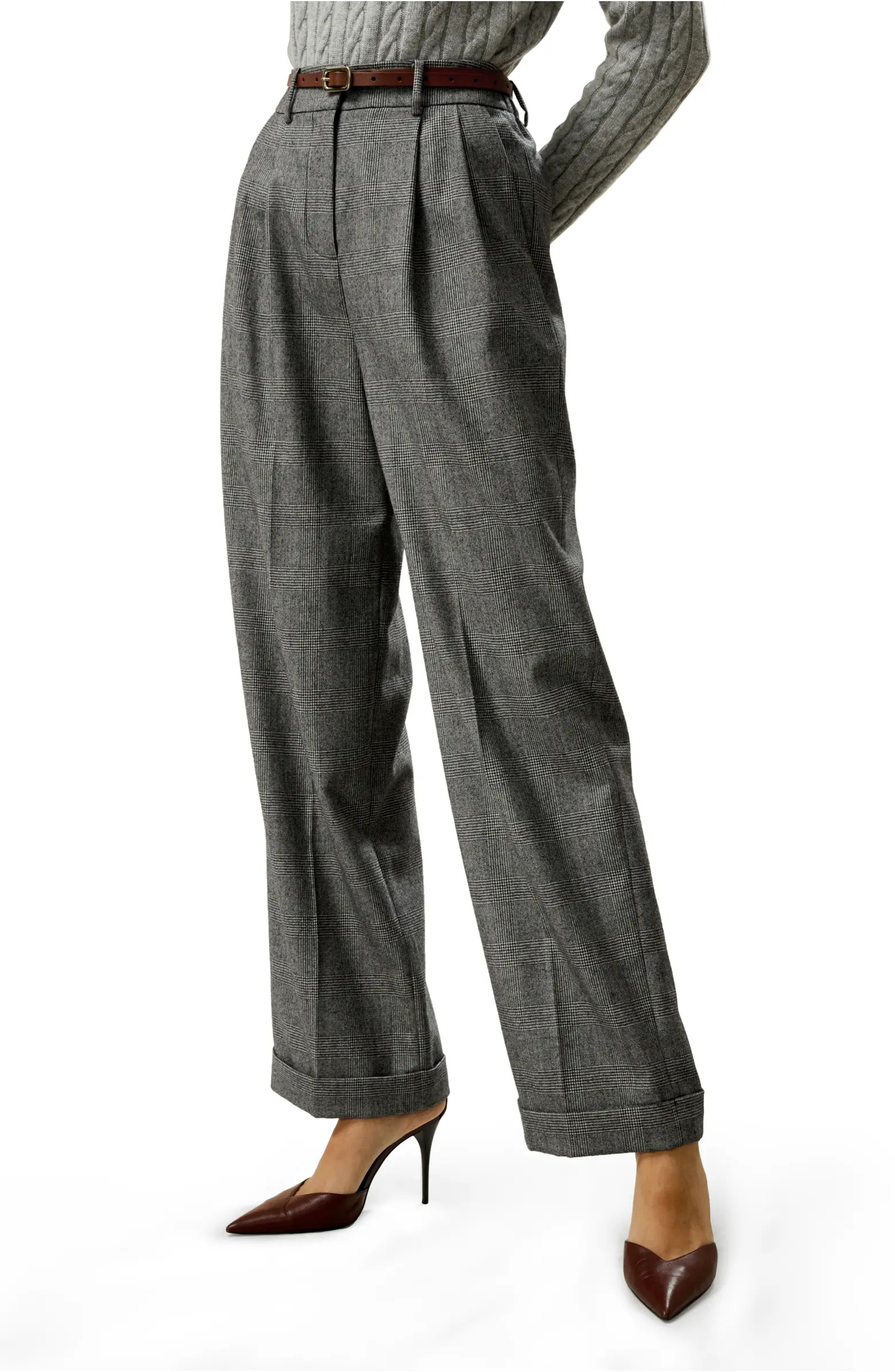 Wide Leg Wool-flannel Suit Trousers | Nordstrom
