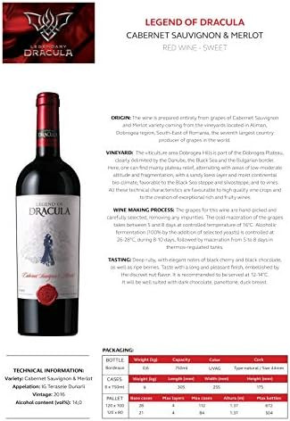 Legend of Dracula Cabernet Sauvignon & Merlot - Sweet Red Wine (750 ml) | Amazon (UK)