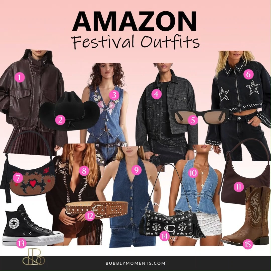 Step into festival season in style with dreamy, head-turning looks that are made for sunshine, music, and unforgettable moments. Think flowy dresses, crochet tops, denim cutoffs, fringe details, and statement boots that bring effortless boho vibes to life. Whether you're dancing under the stars or soaking up golden hour with your besties, these outfit ideas are perfect for creating that carefree, confident festival aesthetic. Layer with oversized sunnies, chunky jewelry, and a cute crossbody bag to complete the look. Don’t be afraid to mix textures, play with colors, and express your unique style—festival fashion is all about standing out and feeling amazing. Save this for your outfit inspo and get ready to turn heads all season long!
#LTKootd #LTKSeasonal #LTKStyle #LTKFashion #FestivalOutfits #FestivalFashion #BohoStyle #CoachellaOutfits #SummerStyle #OOTDInspo #StyleInspo #AmazonFinds #FestivalVibes #BohoChic #TrendyLooks #WhatToWear #OutfitIdeas #StyleGoals #FashionInspo #SummerOutfits #ChicStyle #StreetStyle #FashionFinds #WomensFashion #GlowUpStyle #VacationOutfits #AestheticOutfits 

 